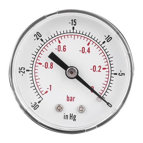 LiebeWH Vacuum 1/8 BSPT نحاس مع غطاء شفاف لاستخدام زيت الماء والهواء - نطاق 50 مم -1-0Bar ​​-30-0inHg in Saudi Arabia