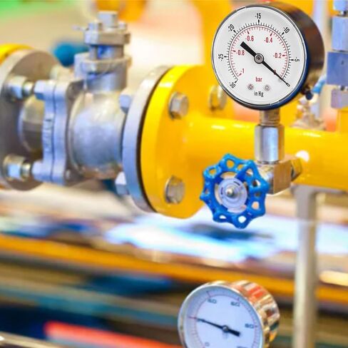 LiebeWH Vacuum 1/8 BSPT نحاس مع غطاء شفاف لاستخدام زيت الماء والهواء - نطاق 50 مم -1-0Bar ​​-30-0inHg in Saudi Arabia