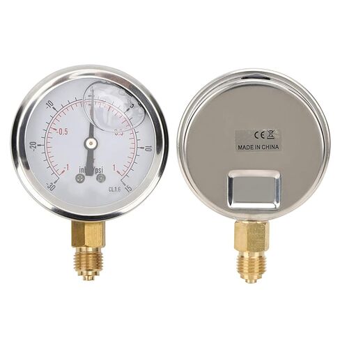 Generic Pressure Y60 Axial Oil Filled Vacuum Pressure Measurement Tool for Mining Industry, Home Heating Stainless Steel in Saudi Arabia
