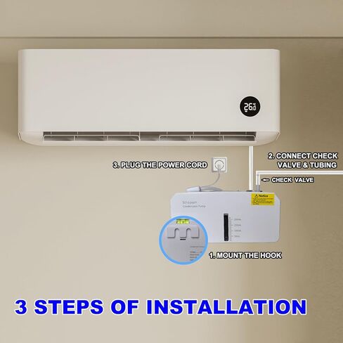 Small HVAC Condensate Pump,110V Indoor Ultra Quiet 25dB Air Conditioner Pump,Removal Drain Condensate for Dehumidifier,Ice Maker,Furnace,33ft Head Lift,Fit for 1-3HP AC Unit,ACP-1 in Kuwait