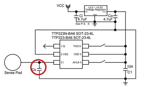 6Pcs TTP223 Digital Capacitive Touch Sensor, Self Calibration Self Lock Button Switch Module 2.5~5.5V for Arduino in Kuwait