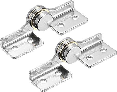 uxcell 2Pcs 3 N.M Torque Shaft Hinges, 304 Stainless Steel Damping Flip Hinge for Folding Table, Windows, Doors, Wardrobe, Cabinets, Boxes, Silver in Saudi Arabia