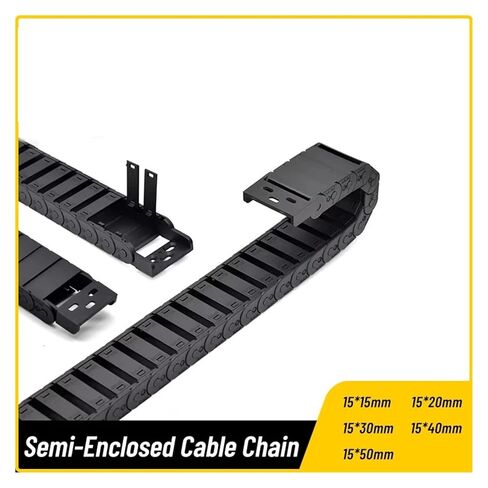 Cable Chain Semi-Enclosed 15 * 20 30 40 50mm Wire Transmission Carrier Plastic Drag Towline ForPrinter Engraving Machine 1M(38mm,15x20mm) in Saudi Arabia
