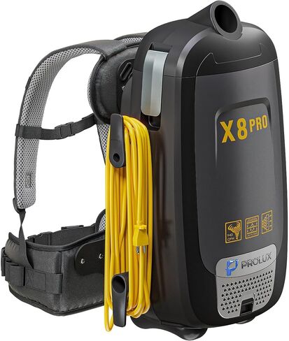 Prolux X8 Pro 10 lb Lightweight Commercial Backpack Vacuum – HEPA Filtration w/Sealed 8 Qt HEPA Bags, 120 CFM Commercial Suction, 50′ Cord, Loaded with Attachments in Kuwait