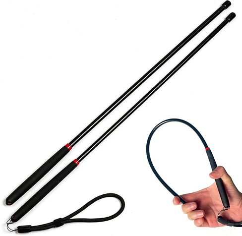21-Inch Riding Crop 2-Piece Set, Black Horse Whip with Non-Slip Grip, Wrist Strap & Protective Tip for Training, Cosplay & Performance in Saudi Arabia