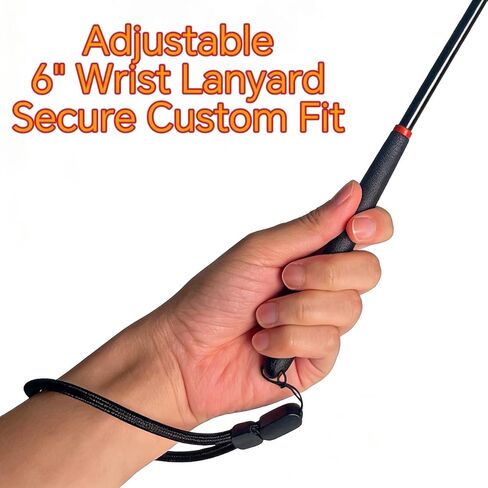 21-Inch Riding Crop 2-Piece Set, Black Horse Whip with Non-Slip Grip, Wrist Strap & Protective Tip for Training, Cosplay & Performance in Saudi Arabia