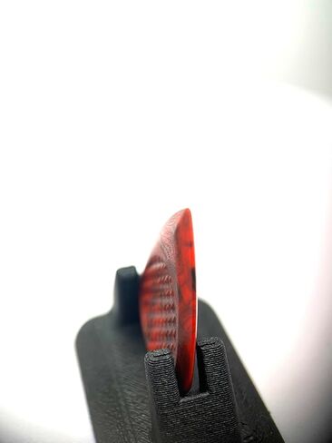 SJ1 Plectrum Guitar Picks for Precise Playing - Jazz Shaped Guitar Picks - Guitar Pick with Strong Grip - Red/Black - Made in Denmark in Saudi Arabia