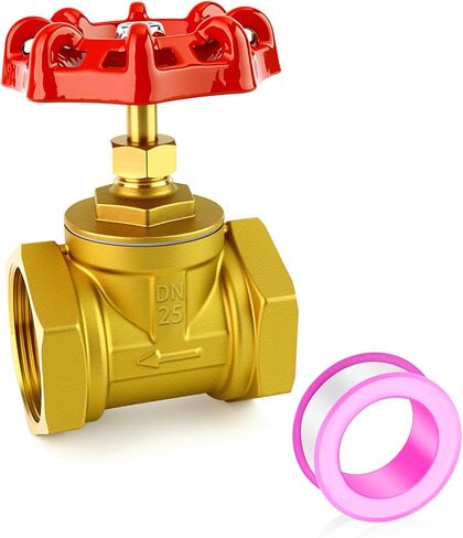 2" NPT Brass Gate Valve, Female x Female, with Wheel Handle, Heavy Duty Globe Valves Tool, for Fuel/Airl/Water/Gas/Oil (DN50) in Kuwait