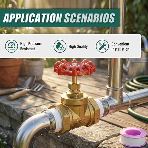 2" NPT Brass Gate Valve, Female x Female, with Wheel Handle, Heavy Duty Globe Valves Tool, for Fuel/Airl/Water/Gas/Oil (DN50) in Kuwait