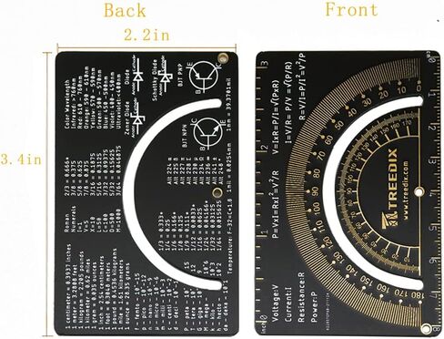 2 قطعة مسطرة PCB متعددة الوظائف 3 بوصة أداة قياس زاوية، الطول الموجي للون، صمام ثنائي شوتكي، صمام ثنائي زينر للمهندسين الإلكترونيين ملحقات لوحة الدوائر المطبوعة in Saudi Arabia