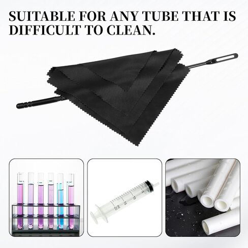 Flute Cleaning Cloth, 5 Pcs Flute Cleaner Flutes Swab Flutes Cleaning Rod Black in Kuwait