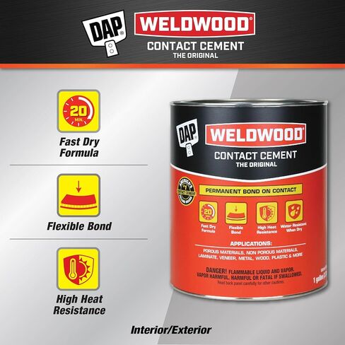 DAP Weldwood أسمنت الاتصال الأصلي، أسمر ضارب للصفرة، 1 جالون (7079800273) in Saudi Arabia