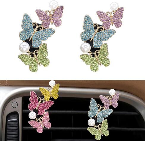 2 أجهزة كمبيوتر لطيف ضفدع سيارة تنفيس الهواء ، بلينغ سيار ديكور إكسسوارات السيارة سحر العطرية مقاطع نشر مع 6 منصات غير معقولة in Kuwait