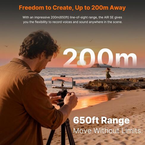 Saramonic Air SE Wireless Mini Microphone for iPhone & Android, 48kHz/24-bit, AI Noise Cancellation, Clip on Content Creator Microphones for Interview YouTube Vlogging (2 TX + 2 RX + Charging Case) in Saudi Arabia