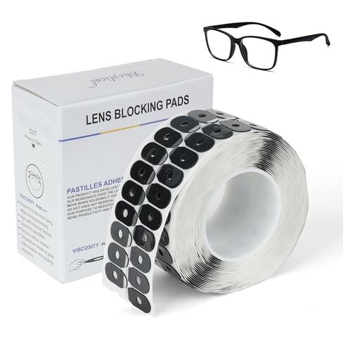 1000 Pads/Roll High-Viscosity Lens Blocking Pads Eyewear Lens Processing consumables Anti-Axial PC & Ultra-Water Resistant (20MM*28MM) in Kuwait