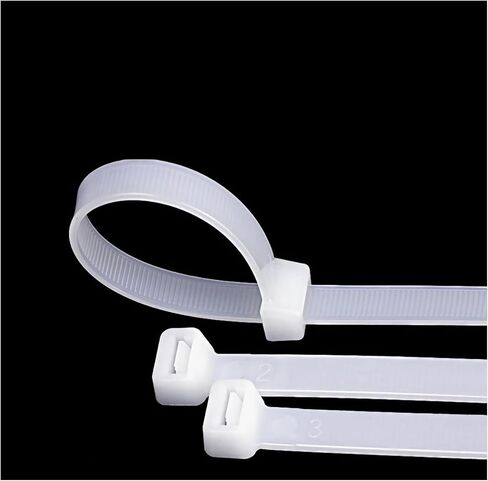 48 inch white heavy duty zip ties, UV-resistant, extra long nylon cable ties, 12 pieces, 200 lb tensile strength in Kuwait