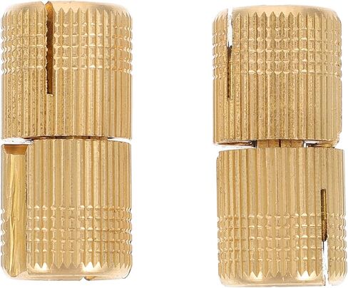 BESTYASH 2pcs 12mm Pure Copper Concealed Rotation Pivot Hinges for Cabinet Doors and Drawers, Adjustable Invisible Home Revolving Hardware Accessories in Kuwait