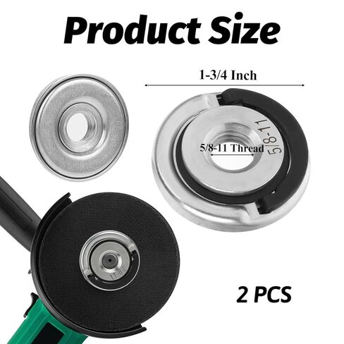 2Pcs Angle Grinder Flange Nuts with 5/8-11 Inch Thread, Metal Angle Grinder Nut, Change Grinders Flange Locking Nut for Replacement Fixing Cutting Discs (1.77 Inches in Diameter) in Saudi Arabia