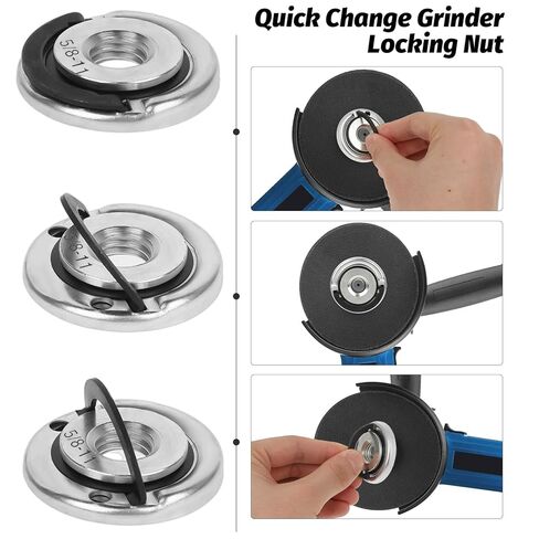 2Pcs Angle Grinder Flange Nuts with 5/8-11 Inch Thread, Metal Angle Grinder Nut, Change Grinders Flange Locking Nut for Replacement Fixing Cutting Discs (1.77 Inches in Diameter) in Saudi Arabia