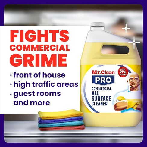مستر كلين برو، منظف جميع الأسطح، عبوات رذاذ لإزالة الأوساخ السائبة، درجة تجارية، 1 جالون (علبة بها 3) in Kuwait