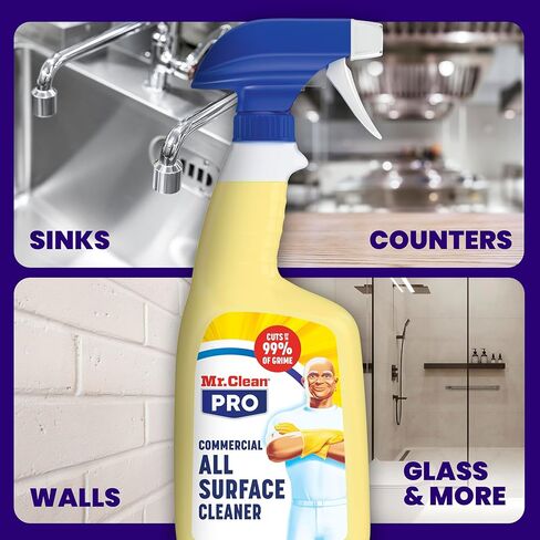 مستر كلين برو، منظف جميع الأسطح، عبوات رذاذ لإزالة الأوساخ السائبة، درجة تجارية، 1 جالون (علبة بها 3) in Kuwait