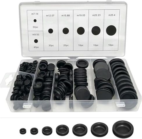 170-piece Rubber Plug-car Round Hole Plug-Furniture Plate Hole Plug-Life Multi-Scene Hole Rubber Plug-car in Kuwait