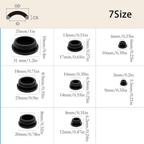 170-piece Rubber Plug-car Round Hole Plug-Furniture Plate Hole Plug-Life Multi-Scene Hole Rubber Plug-car in Kuwait