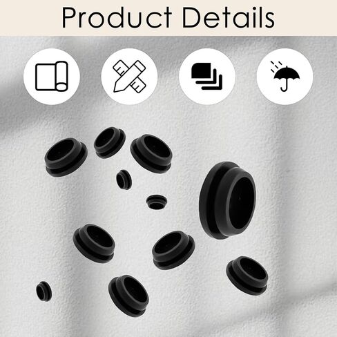 170-piece Rubber Plug-car Round Hole Plug-Furniture Plate Hole Plug-Life Multi-Scene Hole Rubber Plug-car in Kuwait