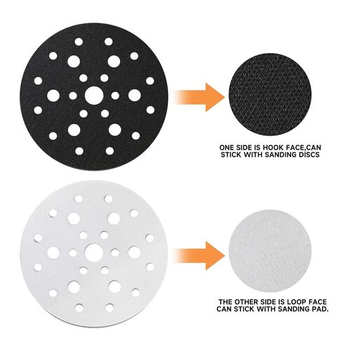 5 عبوات من وسادات الواجهة مقاس 6 بوصات، و25 فتحة بخطاف وحلقة داعمة من إسفنجة الكثافة الناعمة وسادة قرص الصنفرة، وسادات واجهة الصنفرة الرغوية لأجهزة الصنفرة المدارية، والسيارات، وتطبيق تلميع الأعمال الخشبية in Kuwait