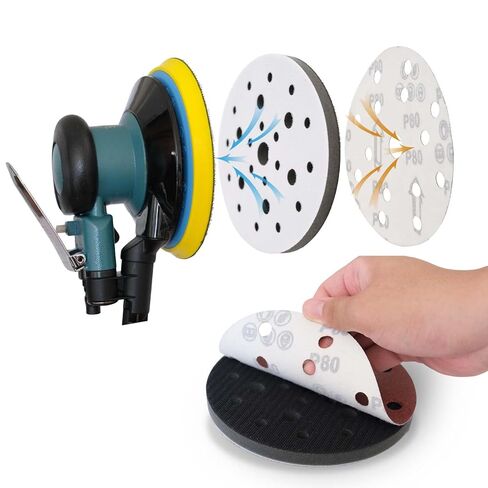 5 عبوات من وسادات الواجهة مقاس 6 بوصات، و25 فتحة بخطاف وحلقة داعمة من إسفنجة الكثافة الناعمة وسادة قرص الصنفرة، وسادات واجهة الصنفرة الرغوية لأجهزة الصنفرة المدارية، والسيارات، وتطبيق تلميع الأعمال الخشبية in Kuwait