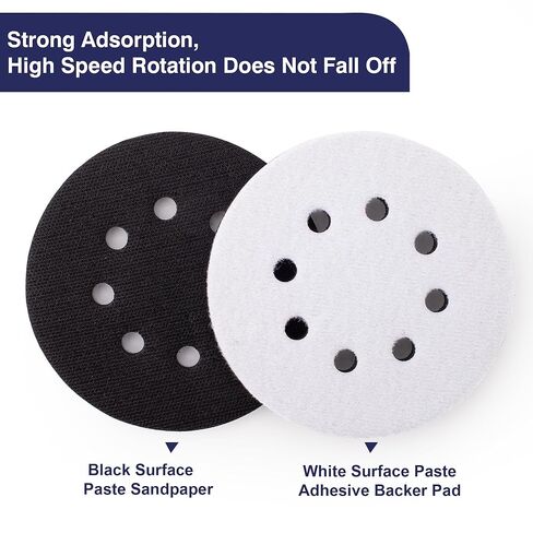 5 Pack 5 Inch Orbital Sander Pads, 8 Holes Sponge Sanding Pads Foam Sanding pad for Orbital Sander in Saudi Arabia