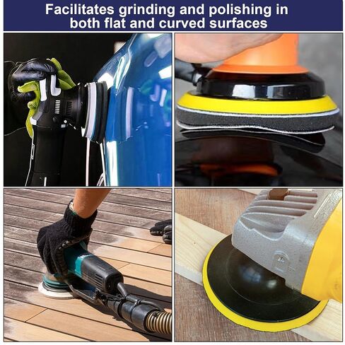 5 Pack 5 Inch Orbital Sander Pads, 8 Holes Sponge Sanding Pads Foam Sanding pad for Orbital Sander in Saudi Arabia