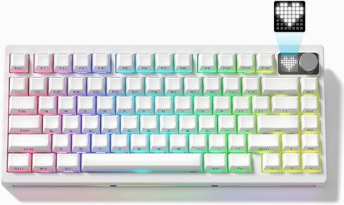 Womier 75% Wireless Mechanical Gaming Keyboard with Knob & Display in Kuwait