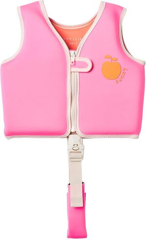 SUNNYLiFE Swim Vest, Size 1-2, Neon Pink, EPE/Natural Rubber/Polyester, 13.39 x 12.6 x 1.77 inches, 1.27 lbs in Saudi Arabia