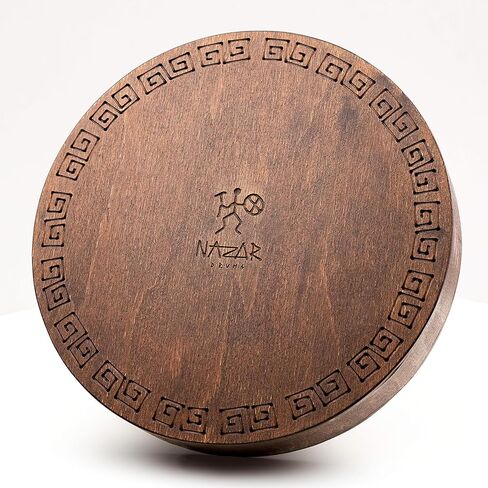 قرص المطر، 8.6 بوصة (22 سم) طبلة المحيط الخشبية، أداة شفاء الصوت للتأمل واليوجا والاسترخاء، تصميم بدائي in Kuwait