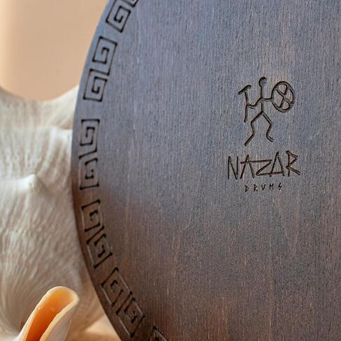 قرص المطر، 8.6 بوصة (22 سم) طبلة المحيط الخشبية، أداة شفاء الصوت للتأمل واليوجا والاسترخاء، تصميم بدائي in Kuwait