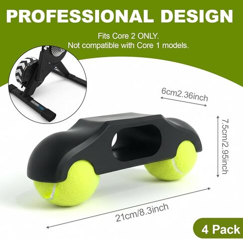 4 عبوات من أقدام كرات التنس لـ Wahoo KICKR CORE 2 (موديل 2025) مع 8 كرات تنس، للمدربين الأذكياء لركوب الدراجات في الأماكن المغلقة لجعل ركوب الدراجة أكثر راحة in Kuwait