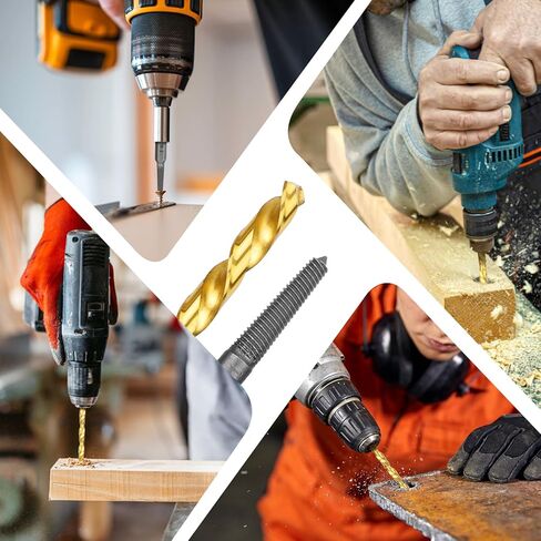 مجموعة مستخرج براغي مقلمة مكونة من 11 قطعة ولقم مثقاب لليد اليسرى - مجموعة مستخرج براغي سهلة لإزالة البراغي المكسورة، طقم مستخرج براغي تالف HSS مع حقيبة تخزين، هدية رائعة in Kuwait