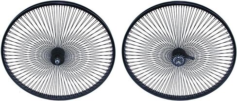 Black 26" 144 Spoke Wheel Set. Front and Back Coaster Wheel in Saudi Arabia