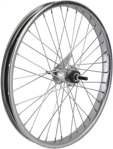 عجلة دراجة هوائية خلفية من WheelMaster مقاس 20 بوصة × 2.125، 36 ارتفاعًا، فولاذية، مثبتة بمسمار، فضي in Saudi Arabia