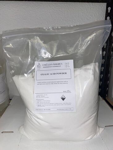 Oxalic Acid - high Puirty 99% - Safe Scale & Rust Remover Powder - Wood & Teak Cleaner - Made in USA - Weight 10lb in Kuwait