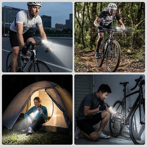 Flashlight Mount for Bike Handlebars, Black Hand-Tightened Clamp Holder with Thumb Screw, Fits Many Round Bars for Commuting and Trail Rides, 1 Pack in Saudi Arabia