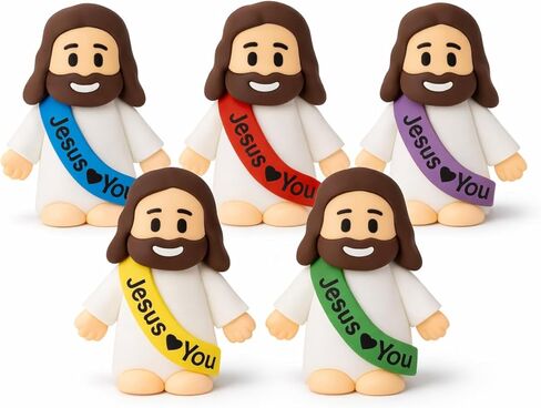 شخصيات يسوع الصغيرة - تماثيل يسوع المصغرة بكميات كبيرة من أجل الحرف والصلاة وهدايا عيد الفصح - تماثيل يسوع البلاستيك الصغيرة ، بيبي يسوع الشكل المصغر من أجل المهد ، المذابح ، والبركات in Kuwait