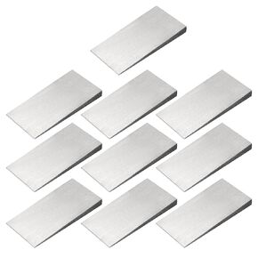 10 Pcs Metal Wedge Shims, Steel Flange Wedge, 4'' X 2'' Triangle Welding Wedges for Machine,lathes(Silver) in Kuwait