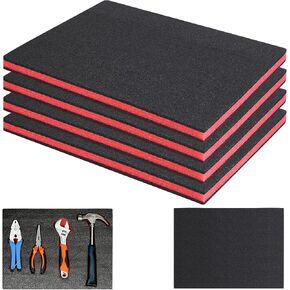 2 قطعة من إسفنج صندوق الأدوات، 16 × 12 × 2 بوصة من مادة البولي يوريثين بيك ونتف صندوق الأدوات، منظم إدراج الظل القابل للقص للأدراج والحالات in Kuwait
