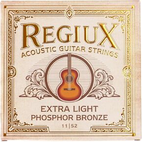 Acoustic Guitar Strings for Practice, Extra Light Gauge 11-52, Phosphor Bronze, 6-String Set in Kuwait