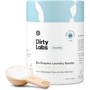 Dirty Labs | Scent Free | Bio Enzyme Laundry Booster | 48 Loads (1 lb) | Hyper Concentrated | High Efficiency & Standard Machine Washer | Nontoxic, Biodegradable | Stain & Odor Removal Enzyme Booster in Kuwait