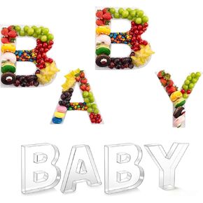 صواني تشاركوتيري من الأكريليك الشفاف مقاس 10 بوصات (4 قطع) - صناديق عرض طعام قابلة لإعادة الاستخدام وقابلة للتعبئة لاستحمام الأطفال وكشف الجنس وطاولات الحلوى in Kuwait