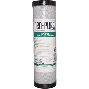 Neo-Pure 10" SlimLine Water Filter Housing with Clear Sump and Flat White Cap, 1/2" FNPT Connections, No Pressure Relief, Compatible with Standard 10" x 2.5" Cartridges (FHSL-1050FWC0) in Kuwait