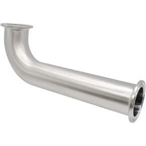 90 Degree Elbow Clamp Type Extension Straight Edge inside And outside Fine Polishing for Plumbing And Construction SS304(38mm x 152mm) in Kuwait